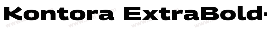 Kontora ExtraBold字体转换